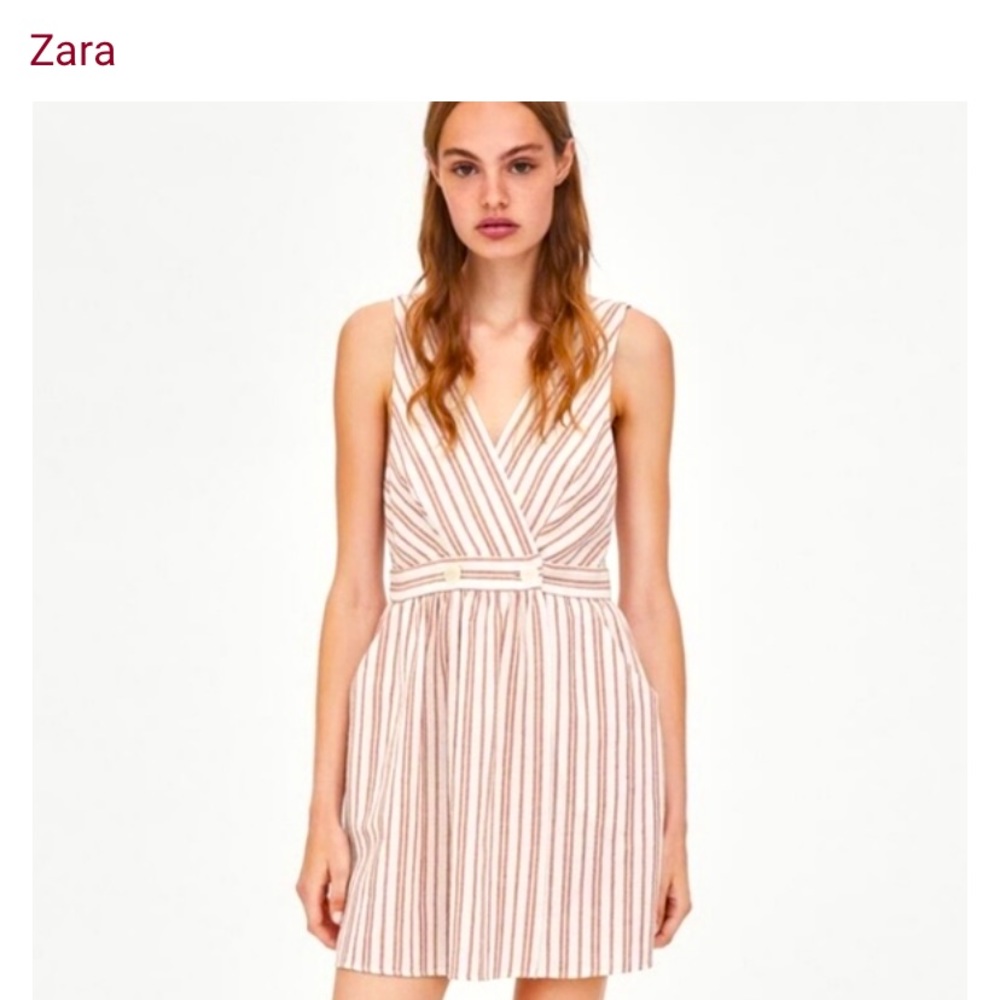 Zara Sleeveless Wrap Dress TRF Collection Size Medium